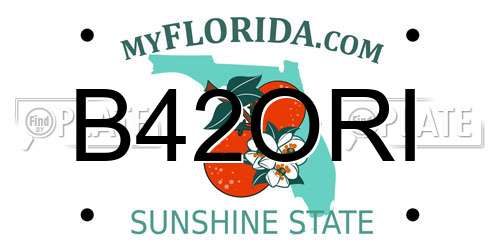 B42ORI Florida License Plate