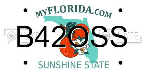 B42OSS Florida License Plate