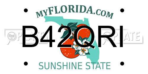 B42QRI Florida License Plate