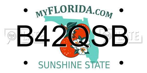 B42QSB Florida License Plate