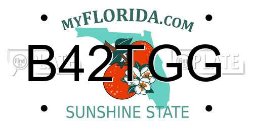 B42TGG Florida License Plate