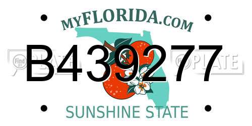 B439277 Florida License Plate