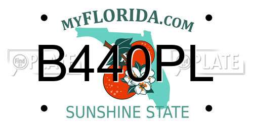 B440PL Florida License Plate