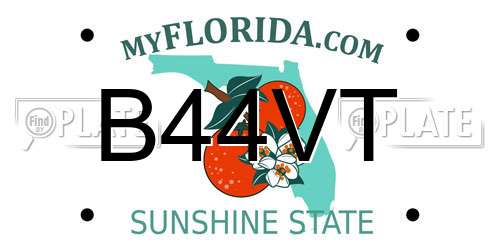 B44VT Florida License Plate