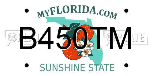 B450TM Florida License Plate