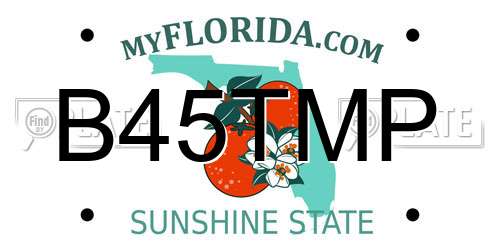 B45TMP Florida License Plate