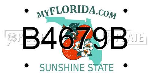 B4679B Florida License Plate