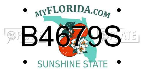 B4679S Florida License Plate