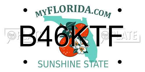 B46KTF Florida License Plate
