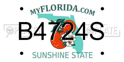 B4724S Florida License Plate