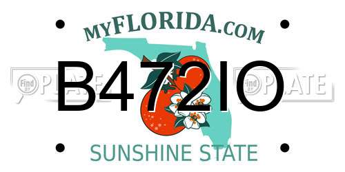 B472IO Florida License Plate