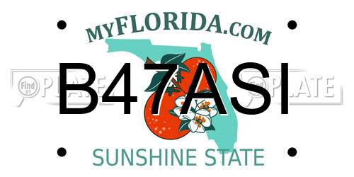 B47ASI Florida License Plate