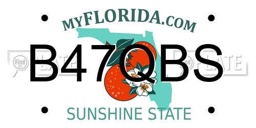 B47QBS Florida License Plate