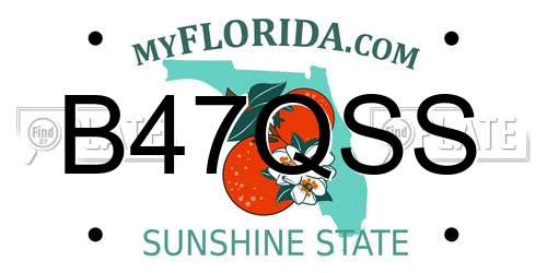 B47QSS Florida License Plate