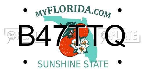 B47TTQ Florida License Plate