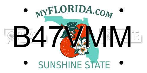 B47VMM Florida License Plate