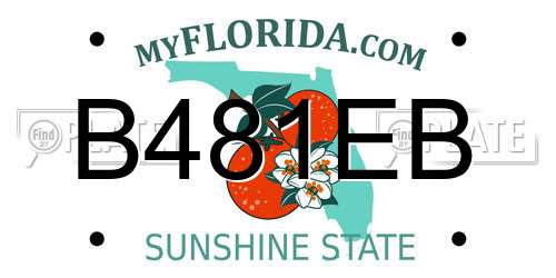 B481EB Florida License Plate