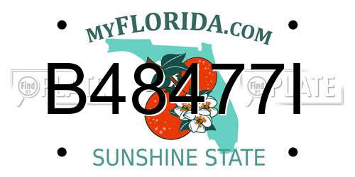 B48477I Florida License Plate