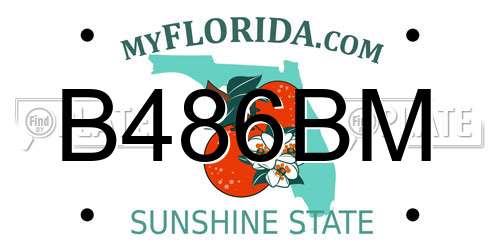 B486BM Florida License Plate