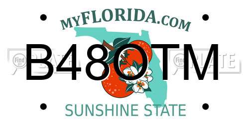 B48OTM Florida License Plate