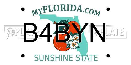 B4BYN Florida License Plate
