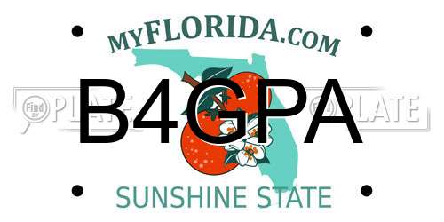B4GPA Florida License Plate