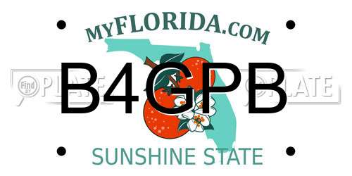 B4GPB Florida License Plate