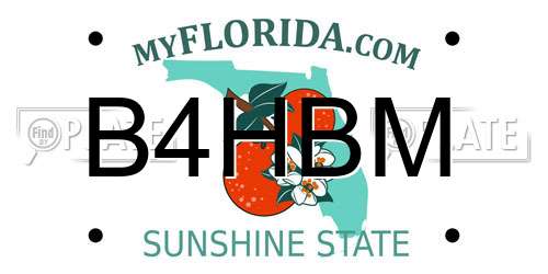B4HBM Florida License Plate