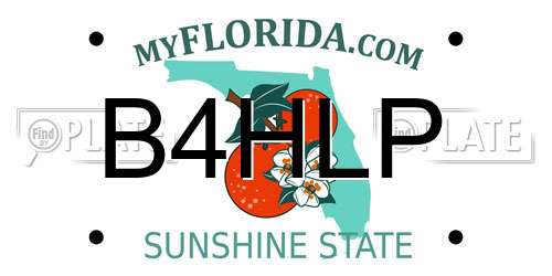 B4HLP Florida License Plate