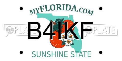 B4IKF Florida License Plate
