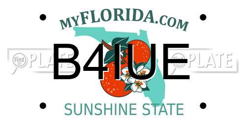 B4IUE Florida License Plate