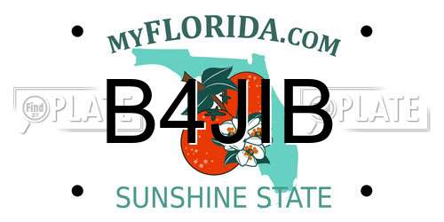 B4JIB Florida License Plate