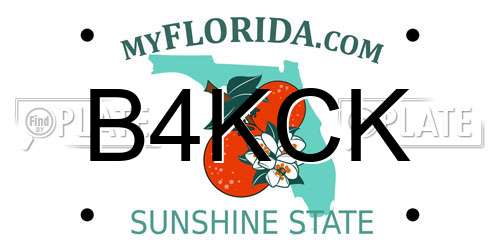 B4KCK Florida License Plate