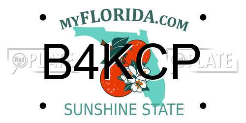 B4KCP Florida License Plate