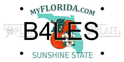 B4LES Florida License Plate