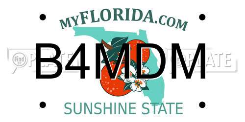 B4MDM Florida License Plate