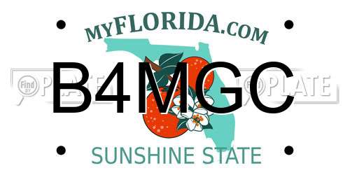 B4MGC Florida License Plate