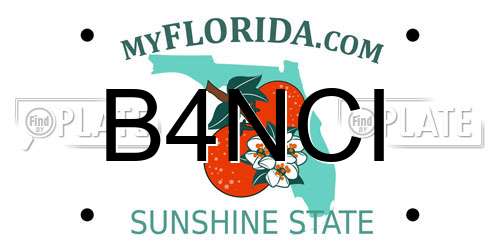 B4NCI Florida License Plate