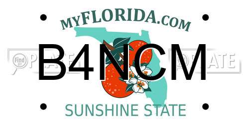 B4NCM Florida License Plate