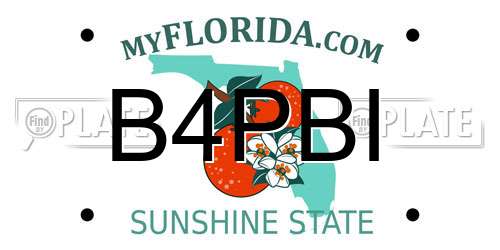 B4PBI Florida License Plate