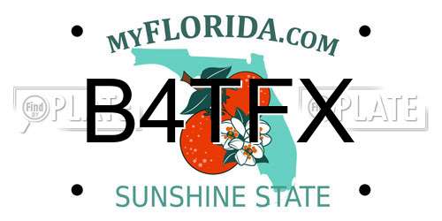 B4TFX Florida License Plate