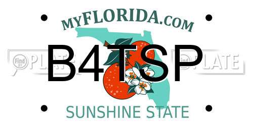 B4TSP Florida License Plate