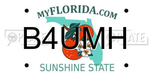 B4UMH Florida License Plate