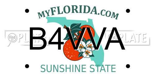 B4VVA Florida License Plate