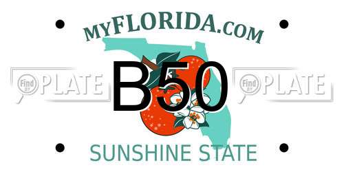 B50 Florida License Plate