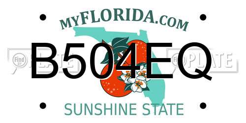 B504EQ Florida License Plate