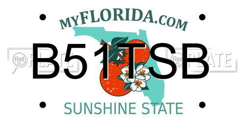 B51TSB Florida License Plate