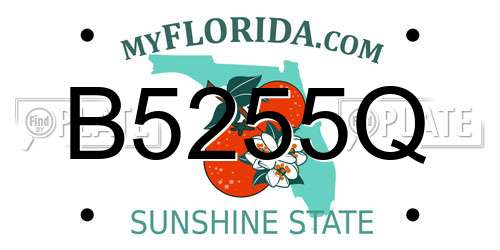 B5255Q Florida License Plate