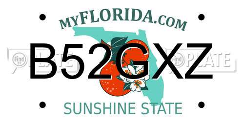 B52GXZ Florida License Plate