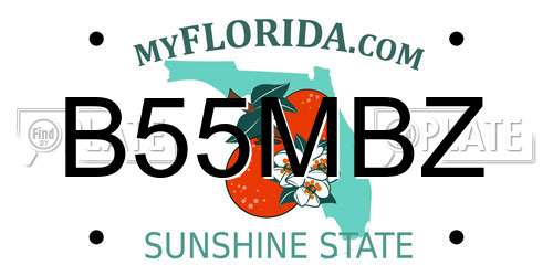 B55MBZ Florida License Plate